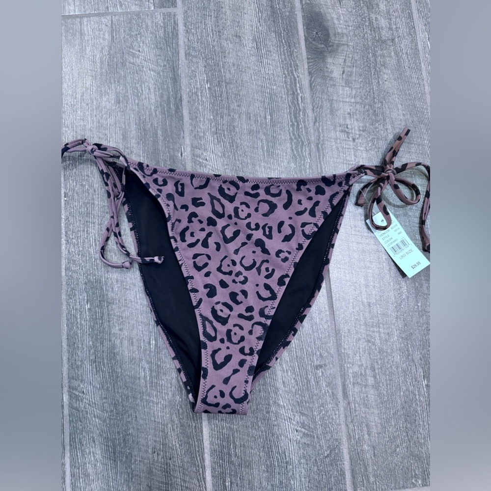 NWT PacSun Leopard Jasmin High Cut Side Tie Bikini Bottom Size‎ Large - Picture 4 of 6